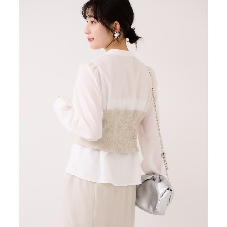 美easy前開きビスチェドッキングシャツ イージーケア 接触冷感 | VIS  | 詳細画像16 