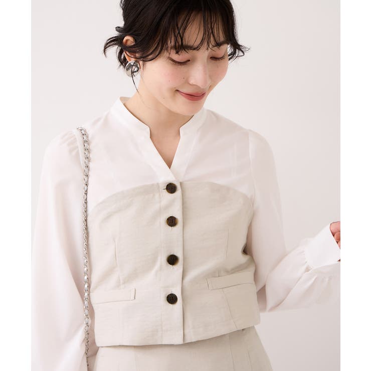 美easy前開きビスチェドッキングシャツ イージーケア 接触冷感 | VIS  | 詳細画像17 