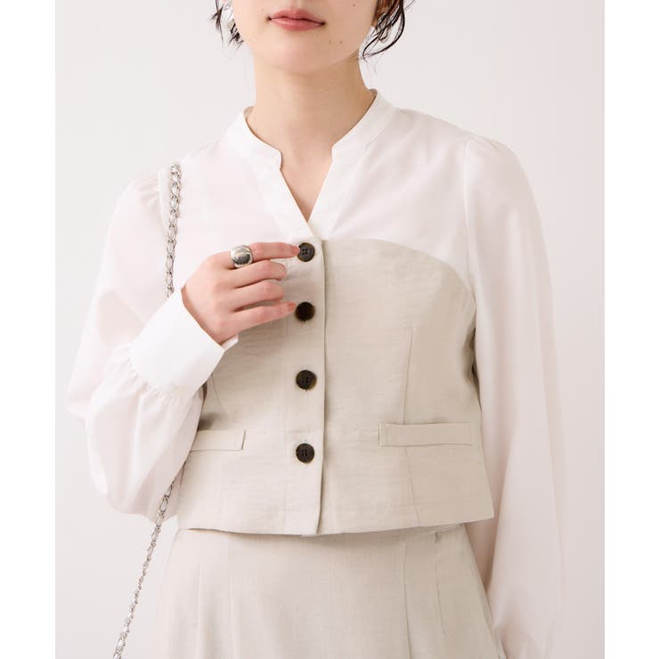 美easy前開きビスチェドッキングシャツ イージーケア 接触冷感 | VIS  | 詳細画像18 