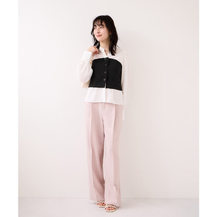 美easy前開きビスチェドッキングシャツ イージーケア 接触冷感 | VIS  | 詳細画像2 