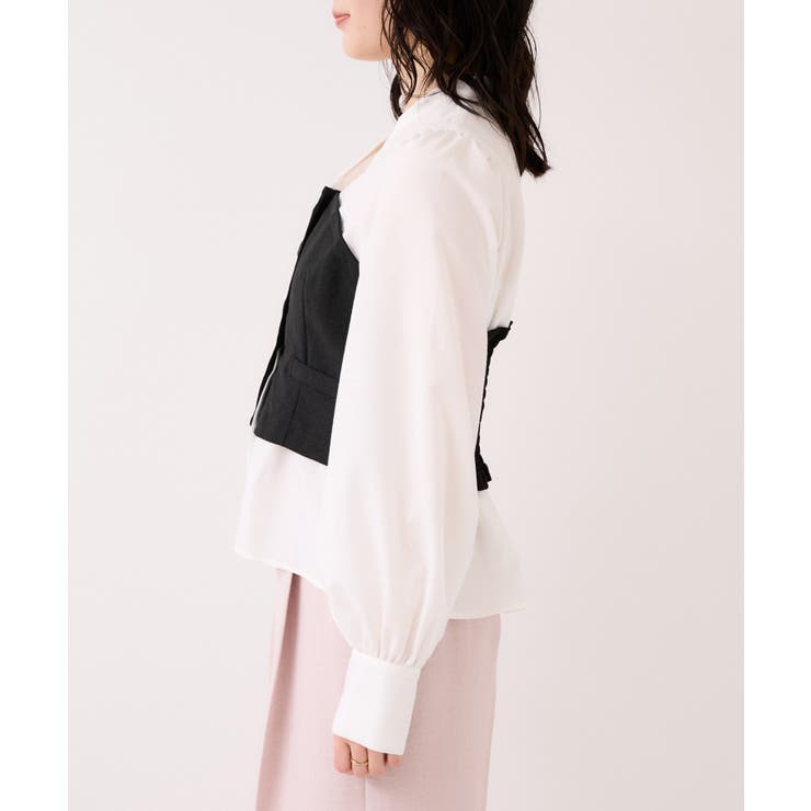 美easy前開きビスチェドッキングシャツ イージーケア 接触冷感 | VIS  | 詳細画像22 