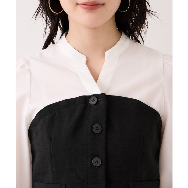 美easy前開きビスチェドッキングシャツ イージーケア 接触冷感 | VIS  | 詳細画像24 