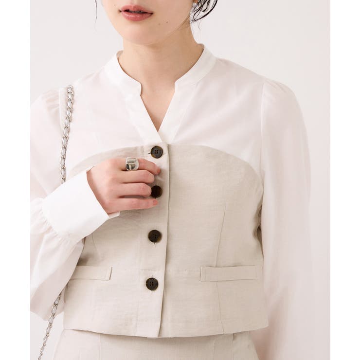 キナリ(16) | 美easy前開きビスチェドッキングシャツ イージーケア 接触冷感 | VIS 