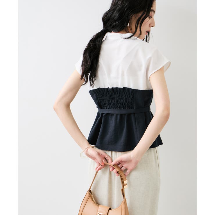 美easyビスチェドッキングフレンチブラウス 接触冷感 イージーケア | VIS  | 詳細画像20 
