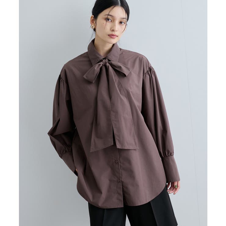 リボン付きバックシャーリングシャツ | VIS  | 詳細画像9 