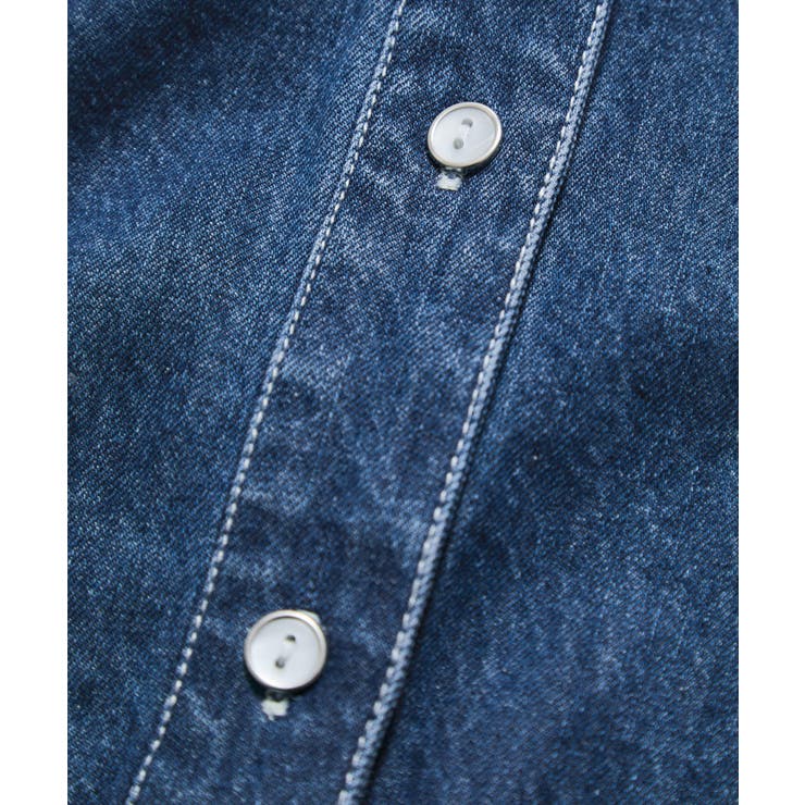 【UVケア/洗える】ラッフルデザインデニムブラウス | VIS  | 詳細画像29 