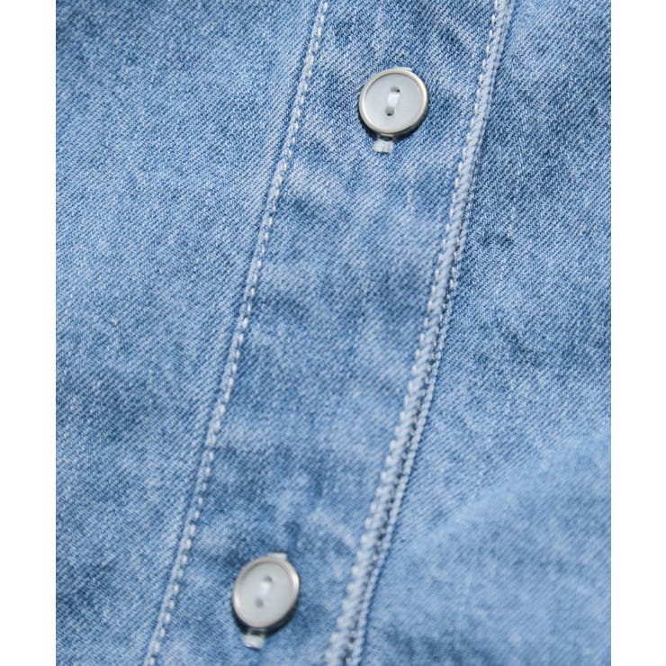 【UVケア/洗える】ラッフルデザインデニムブラウス | VIS  | 詳細画像30 