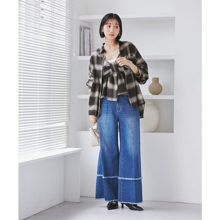 オンブレチェックオーバーシャツ | VIS  | 詳細画像11 