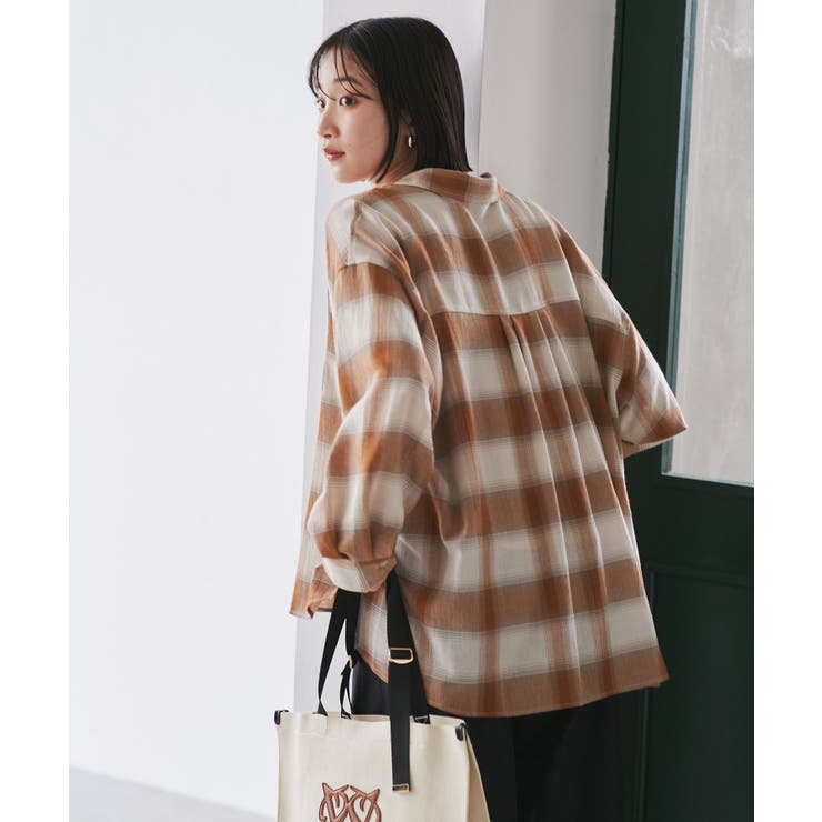 オンブレチェックオーバーシャツ | VIS  | 詳細画像18 