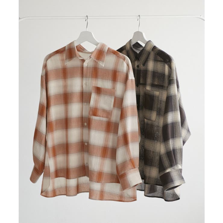 オンブレチェックオーバーシャツ | VIS  | 詳細画像20 