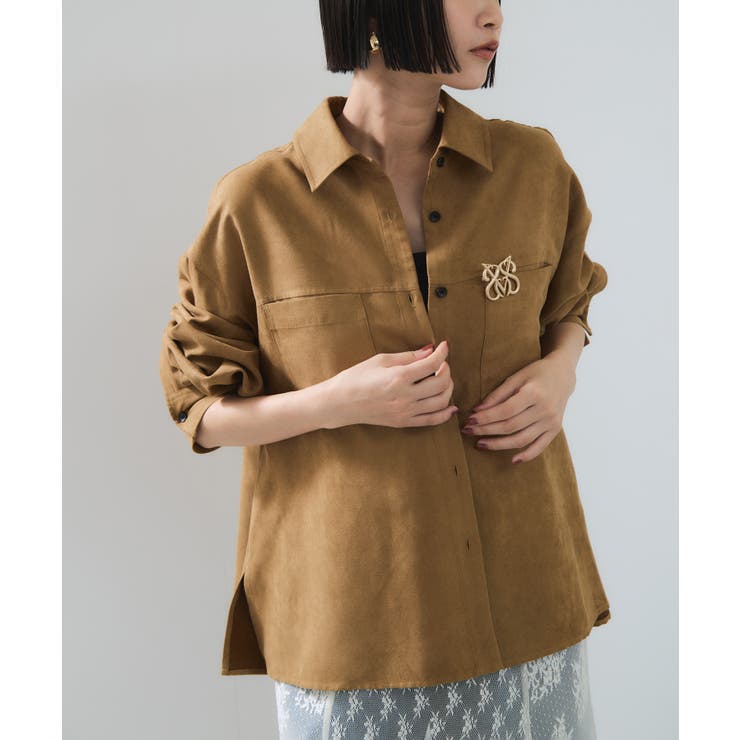 スエードライクロングスリーブシャツ | VIS  | 詳細画像1 