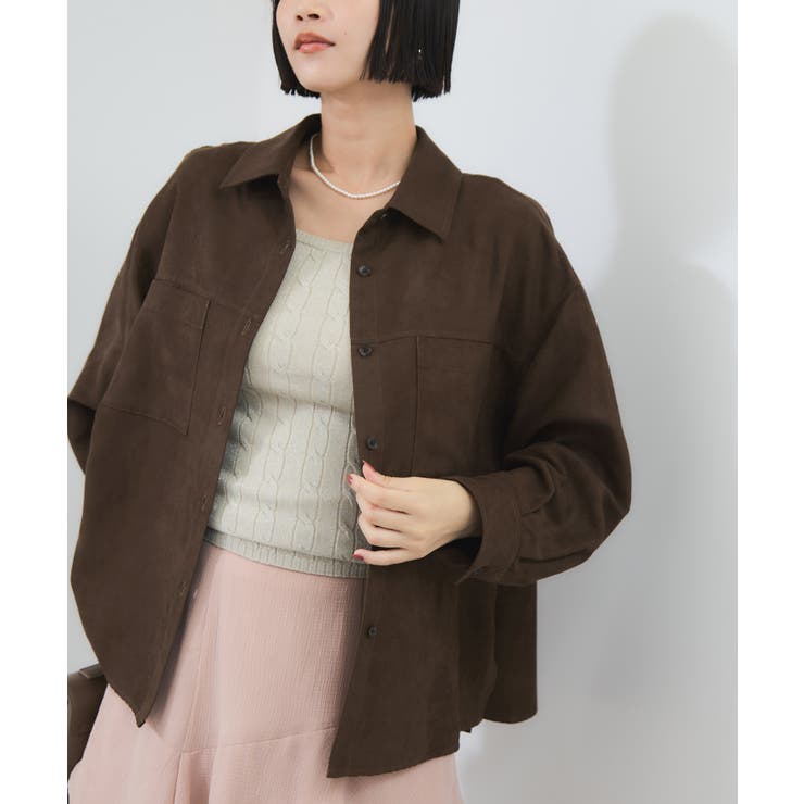 スエードライクロングスリーブシャツ | VIS  | 詳細画像11 