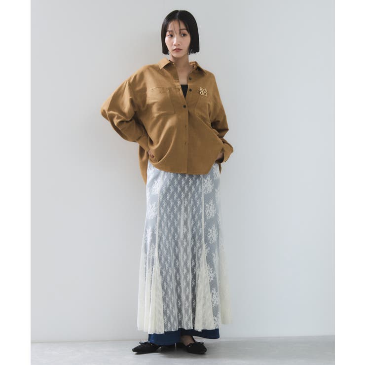 スエードライクロングスリーブシャツ | VIS  | 詳細画像2 