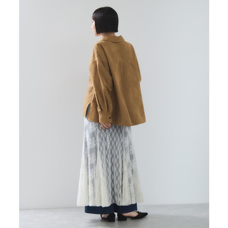 スエードライクロングスリーブシャツ | VIS  | 詳細画像3 