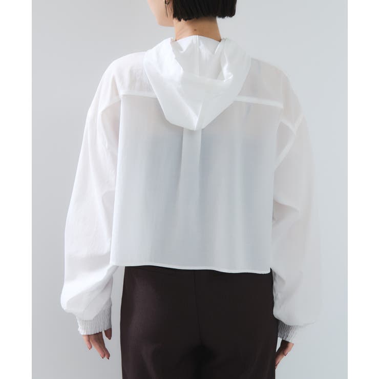 フード付きクロップドシアーシャツ | VIS  | 詳細画像23 