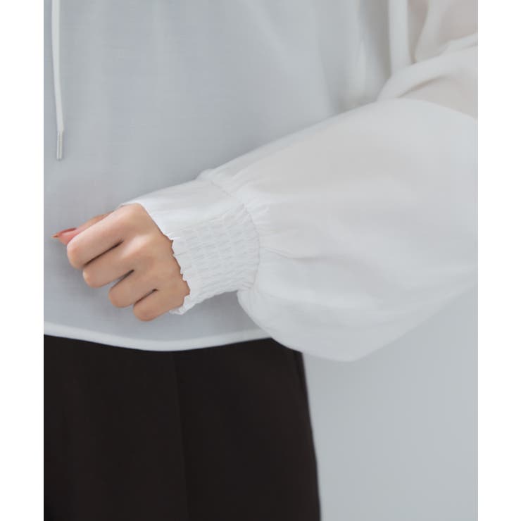 フード付きクロップドシアーシャツ | VIS  | 詳細画像27 