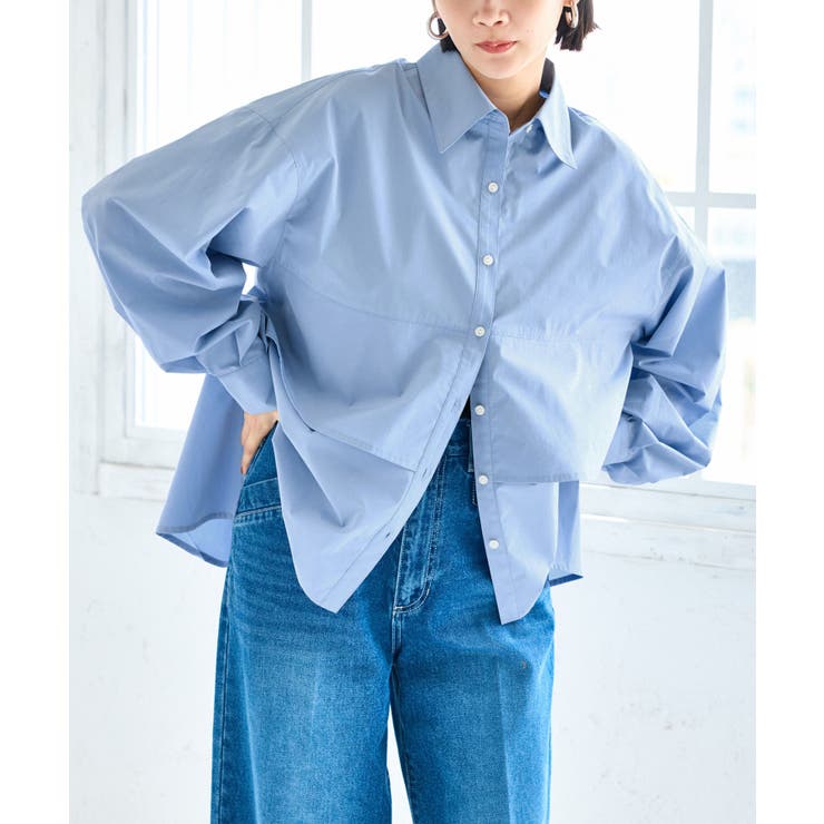 裾ティアードオーバーシャツ/UVケア・イージーケア | VIS  | 詳細画像1 