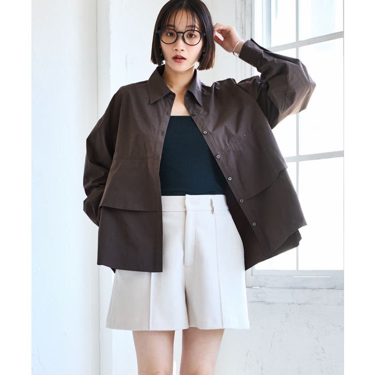 裾ティアードオーバーシャツ/UVケア・イージーケア | VIS  | 詳細画像7 