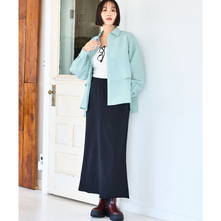 裾ティアードオーバーシャツ/UVケア・イージーケア | VIS  | 詳細画像9 