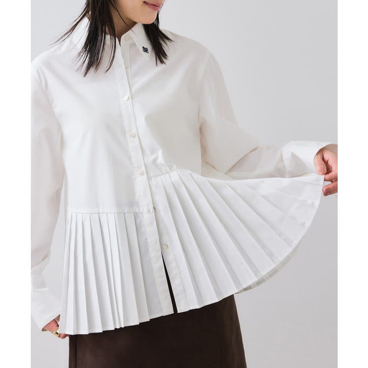 ホワイト(10) | プリーツシャツ/イージーケア | VIS 