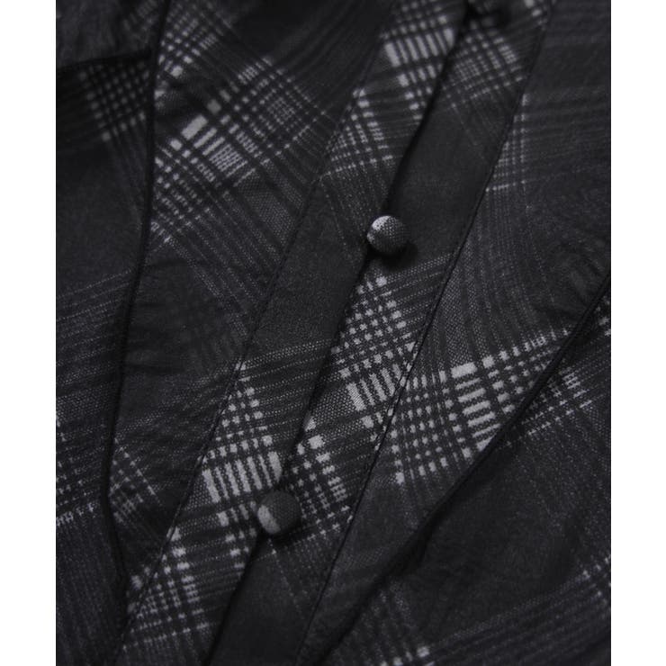 フロントフリルシアーチェックブラウス/イージーケア | VIS  | 詳細画像22 