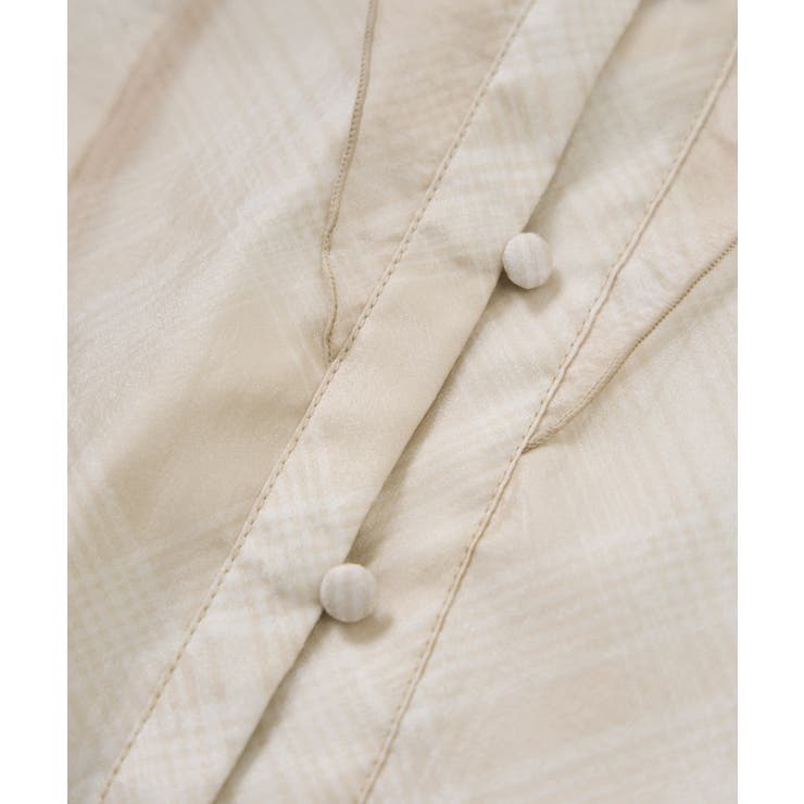 フロントフリルシアーチェックブラウス/イージーケア | VIS  | 詳細画像23 