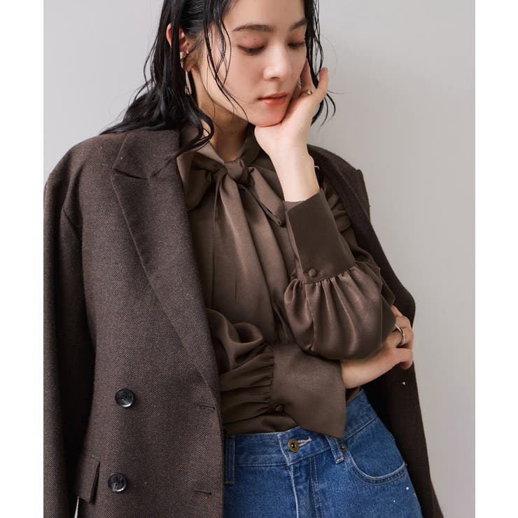 サテンボウタイブラウス | VIS  | 詳細画像12 