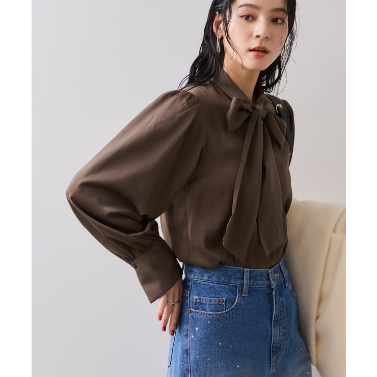 サテンボウタイブラウス | VIS  | 詳細画像15 