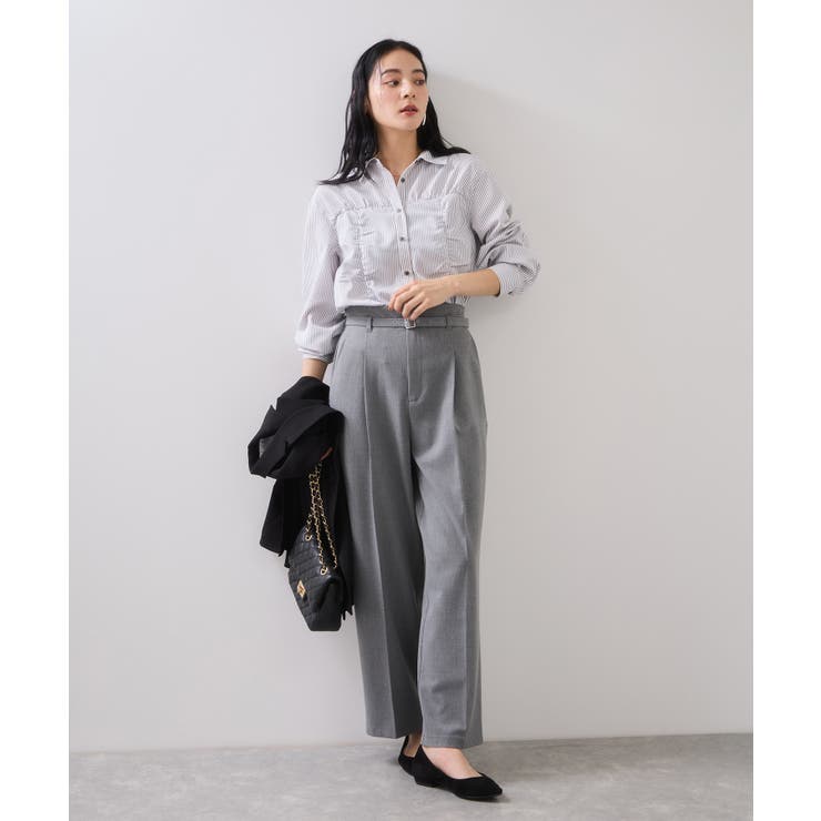 シャーリングギャザー切替シャツ/イージーケア | VIS  | 詳細画像14 