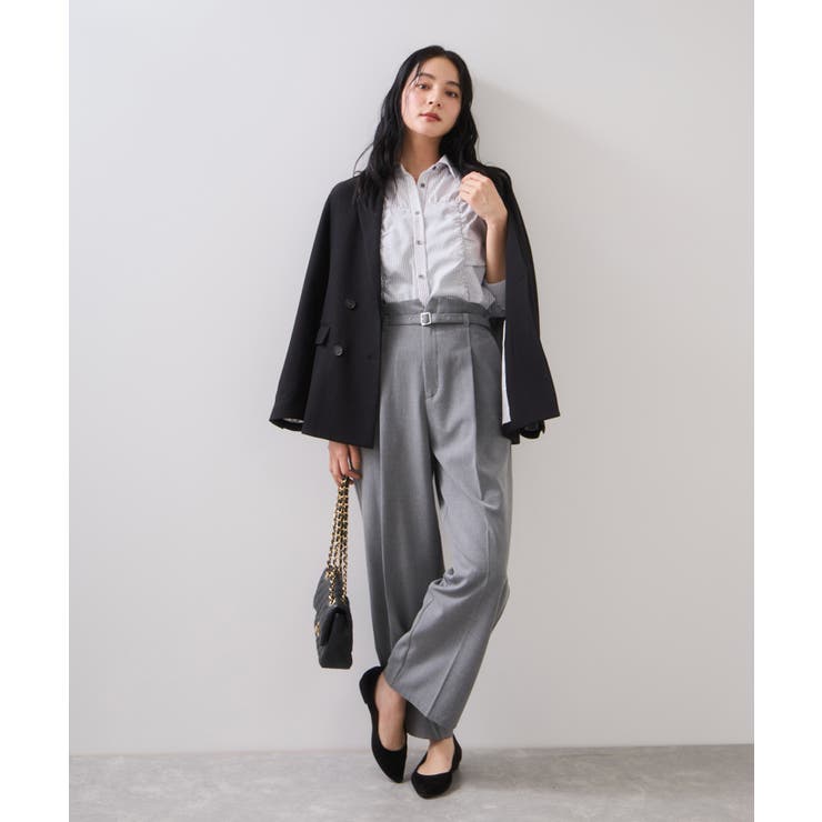 シャーリングギャザー切替シャツ/イージーケア | VIS  | 詳細画像16 