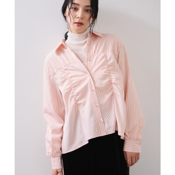 シャーリングギャザー切替シャツ/イージーケア | VIS  | 詳細画像19 