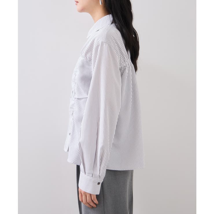 シャーリングギャザー切替シャツ/イージーケア | VIS  | 詳細画像24 