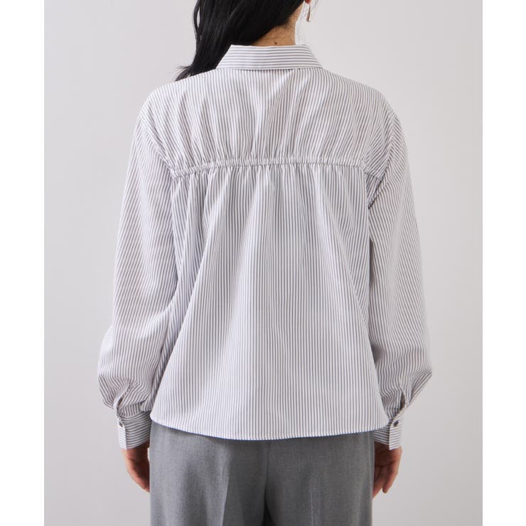 シャーリングギャザー切替シャツ/イージーケア | VIS  | 詳細画像25 