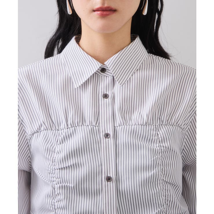 シャーリングギャザー切替シャツ/イージーケア | VIS  | 詳細画像26 