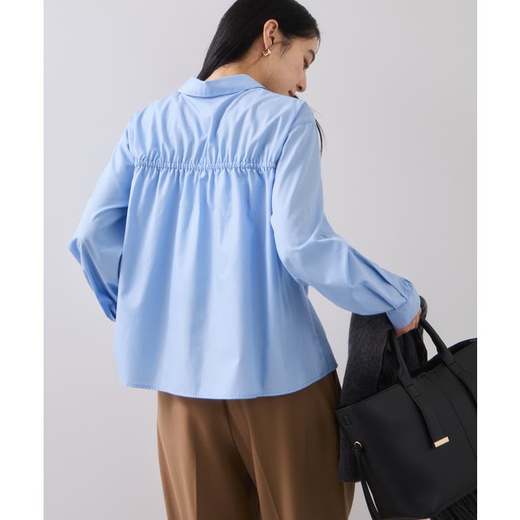 シャーリングギャザー切替シャツ/イージーケア | VIS  | 詳細画像6 