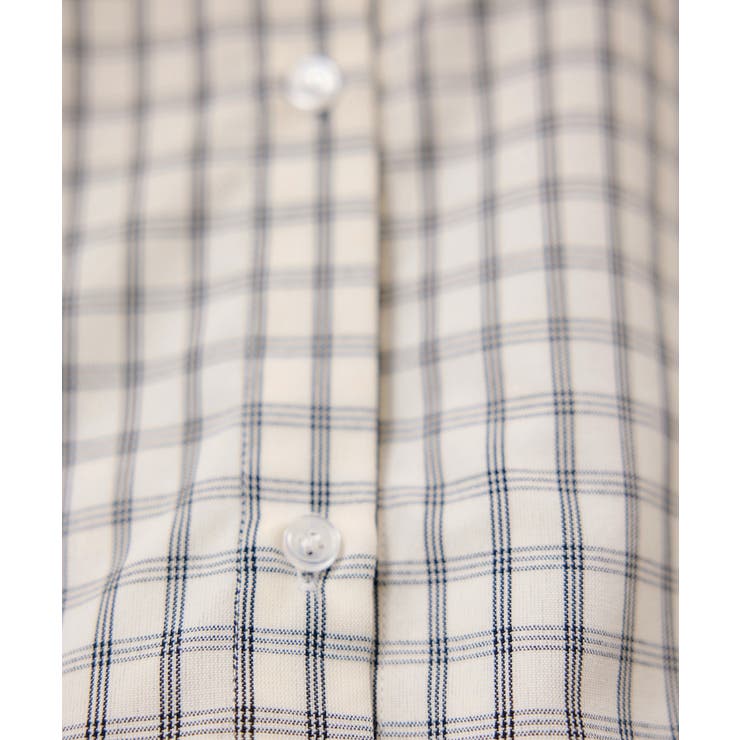 チェック＆デニムアソートボウタイリボン付きスタンドカラーシャツ | VIS  | 詳細画像45 