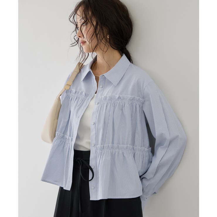 ブルー系(45) | ビスチェシャーリングシャツ | VIS 