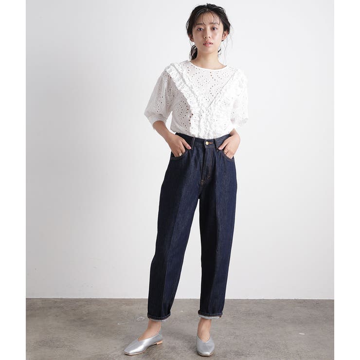SOU・SOU パンチングレース 羽織り ライトブルー M美品ブラウス WEB 
