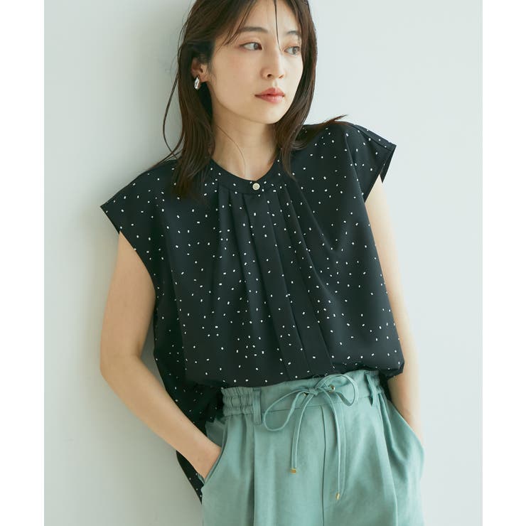 23SS✨エンフォルド フロントタックプルオーバー フレンチスリーブ フレア 23SS✨エンフォルド フロントタックプルオーバー フレンチ
