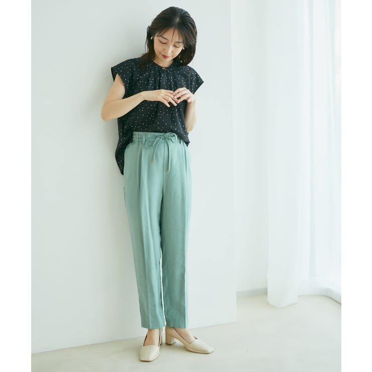【WEB限定】【EASY CARE】フロントタックフレンチスリーブブラウス【su… | VIS  | 詳細画像17 