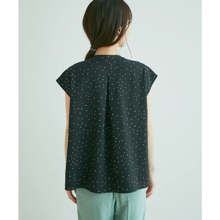 【WEB限定】【EASY CARE】フロントタックフレンチスリーブブラウス【su… | VIS  | 詳細画像21 