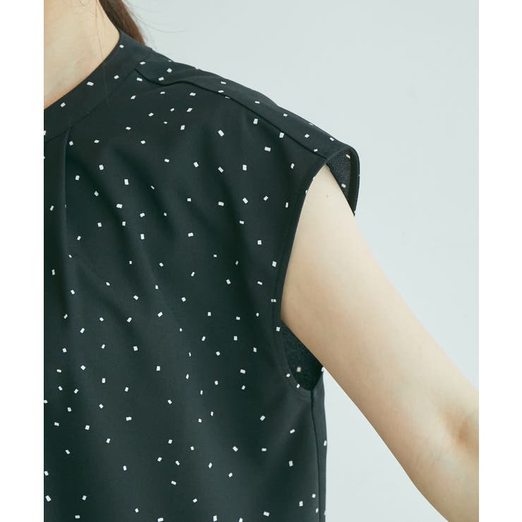 【WEB限定】【EASY CARE】フロントタックフレンチスリーブブラウス【su… | VIS  | 詳細画像24 