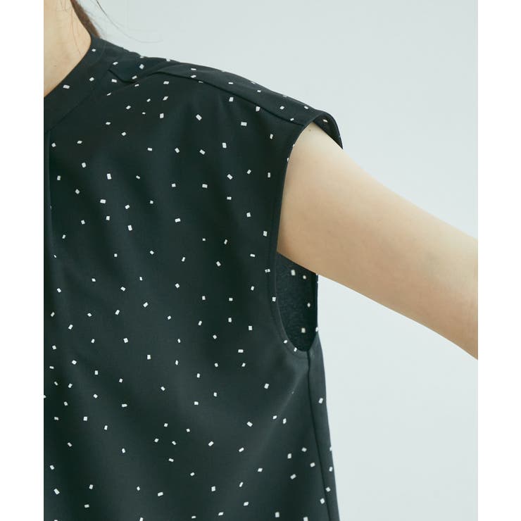 【WEB限定】【EASY CARE】フロントタックフレンチスリーブブラウス【su… | VIS  | 詳細画像26 