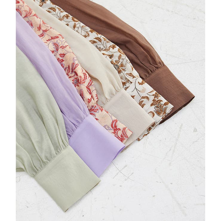 【WEB限定】アソート花柄シアーブラウス | VIS  | 詳細画像9 