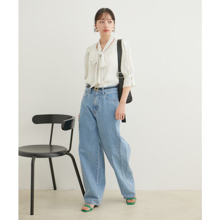 【選べる素材】アソートボウタイリボンブラウス | VIS  | 詳細画像14 