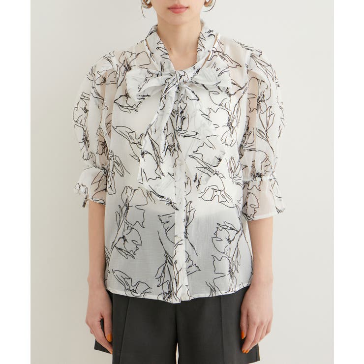 【選べる素材】アソートボウタイリボンブラウス | VIS  | 詳細画像20 