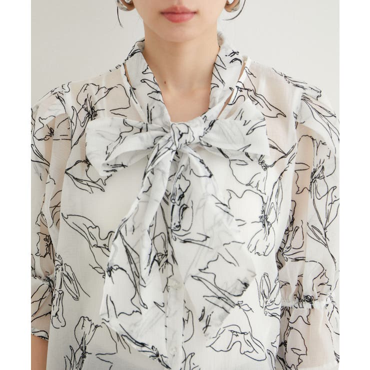 【選べる素材】アソートボウタイリボンブラウス | VIS  | 詳細画像23 