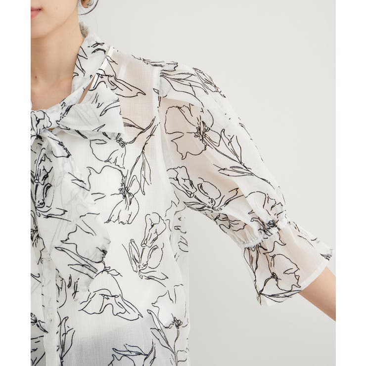 【選べる素材】アソートボウタイリボンブラウス | VIS  | 詳細画像24 