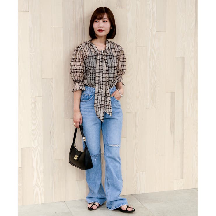 【選べる素材】アソートボウタイリボンブラウス | VIS  | 詳細画像35 