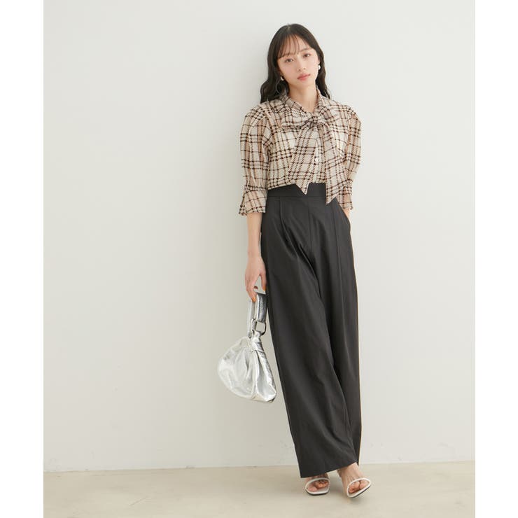 【選べる素材】アソートボウタイリボンブラウス | VIS  | 詳細画像5 